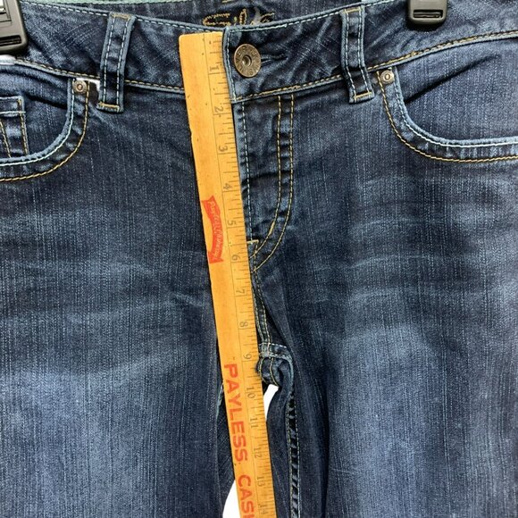 Silver Jeans Womens 30X31 Dark Wash Bootcut Denim Mid Rise Stretch Blue Jeans - Picture 13 of 15